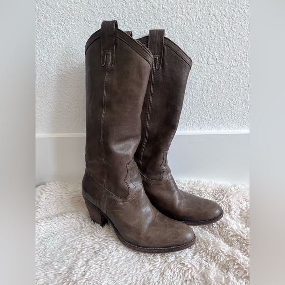 Frye Tall Boots Mushroom grey/brown - Picture 2 of 3
